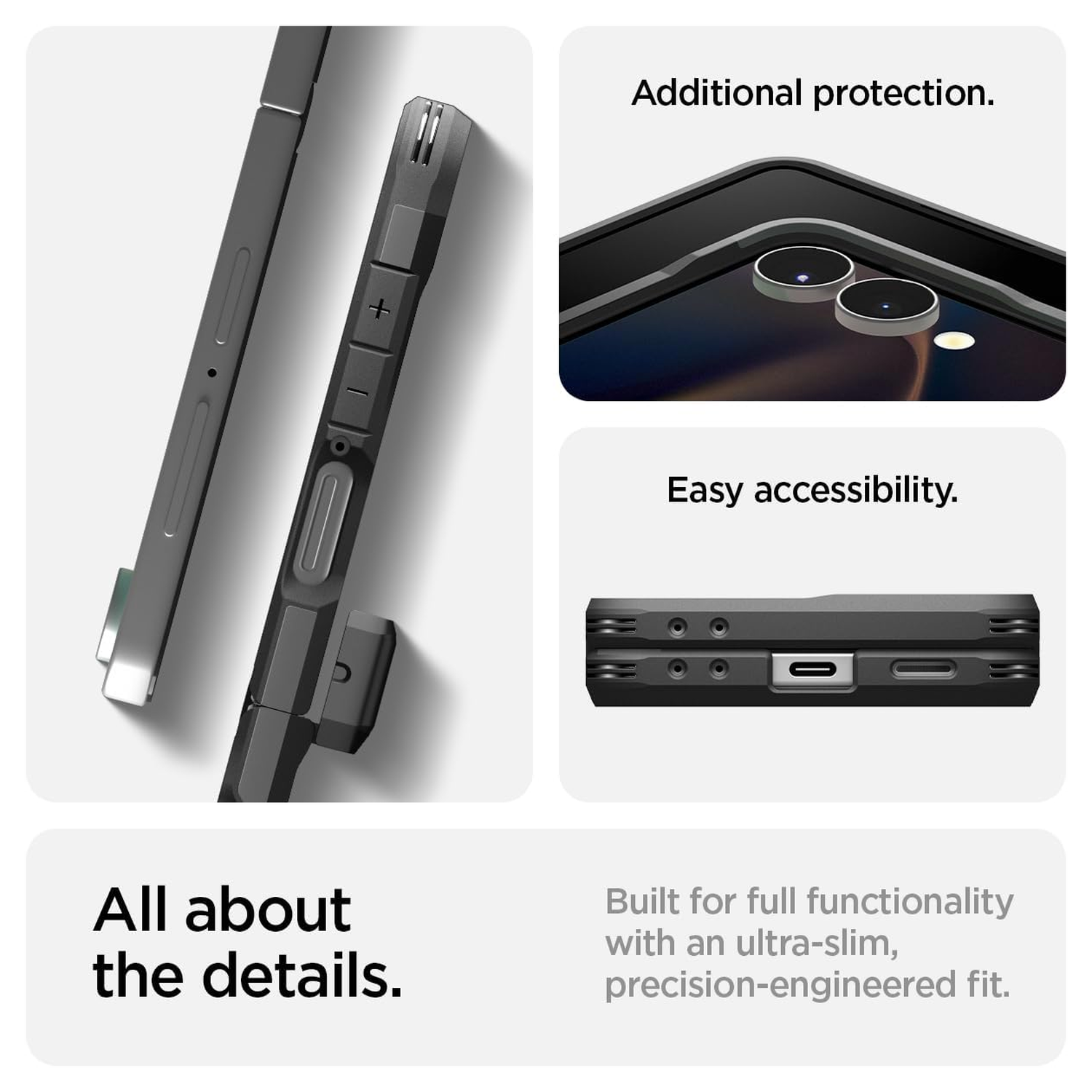 Spigen Tough Armor Samsung Galaxy Z Flip 7 Hoesje MagSafe Back Cover Zwart afbeelding 6