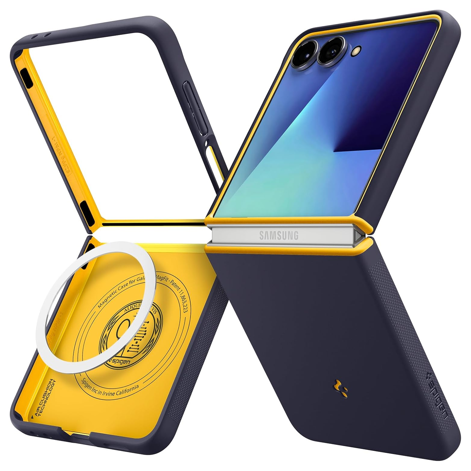 Spigen Nano Pop MagFit Samsung Galaxy Z Flip 7 Hoesje Back Cover Blauw afbeelding 1