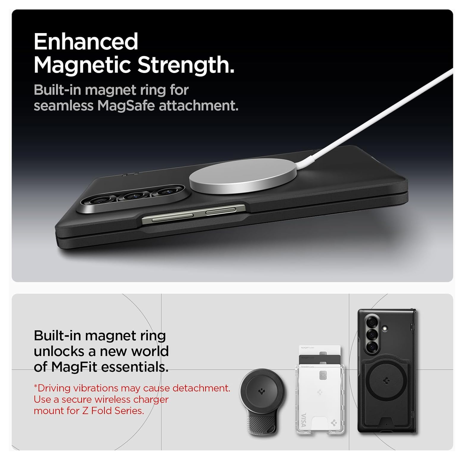 Spigen Slim Armor MagFit Samsung Galaxy Z Fold 7 Hoesje MagSafe Zwart afbeelding 4