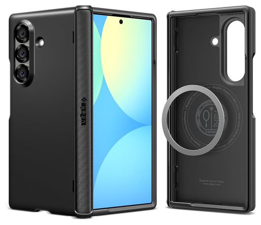Spigen Slim Armor MagFit Samsung Galaxy Z Fold 7 Hoesje MagSafe Zwart afbeelding 1