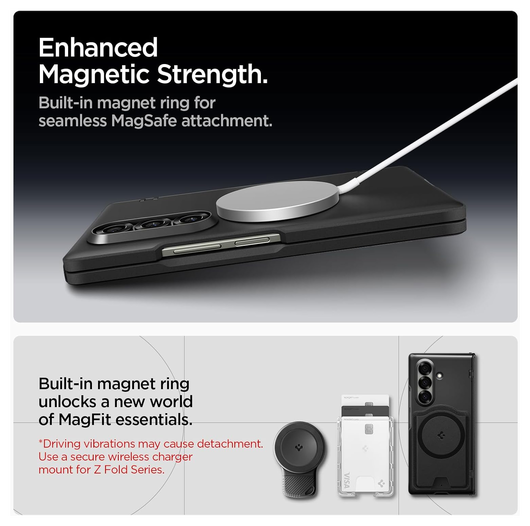 Spigen Slim Armor MagFit Samsung Galaxy Z Fold 7 Hoesje MagSafe Zwart afbeelding 4
