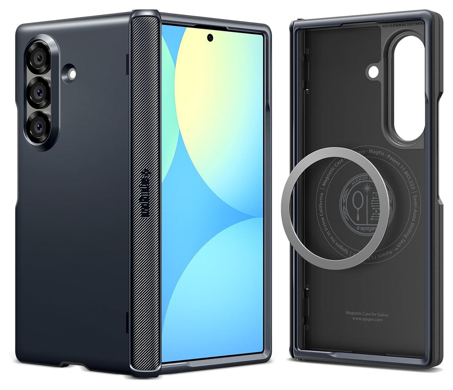 Spigen Slim Armor MagFit Samsung Galaxy Z Fold 7 Hoesje MagSafe Metal Slate afbeelding 1
