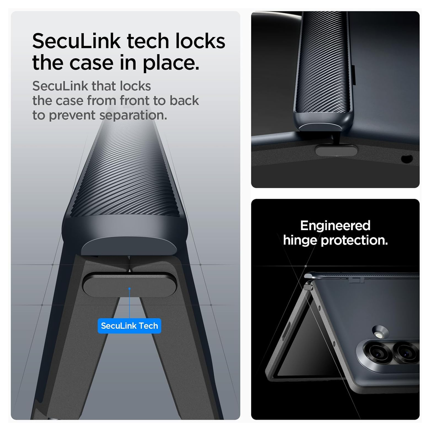Spigen Slim Armor MagFit Samsung Galaxy Z Fold 7 Hoesje MagSafe Metal Slate afbeelding 5