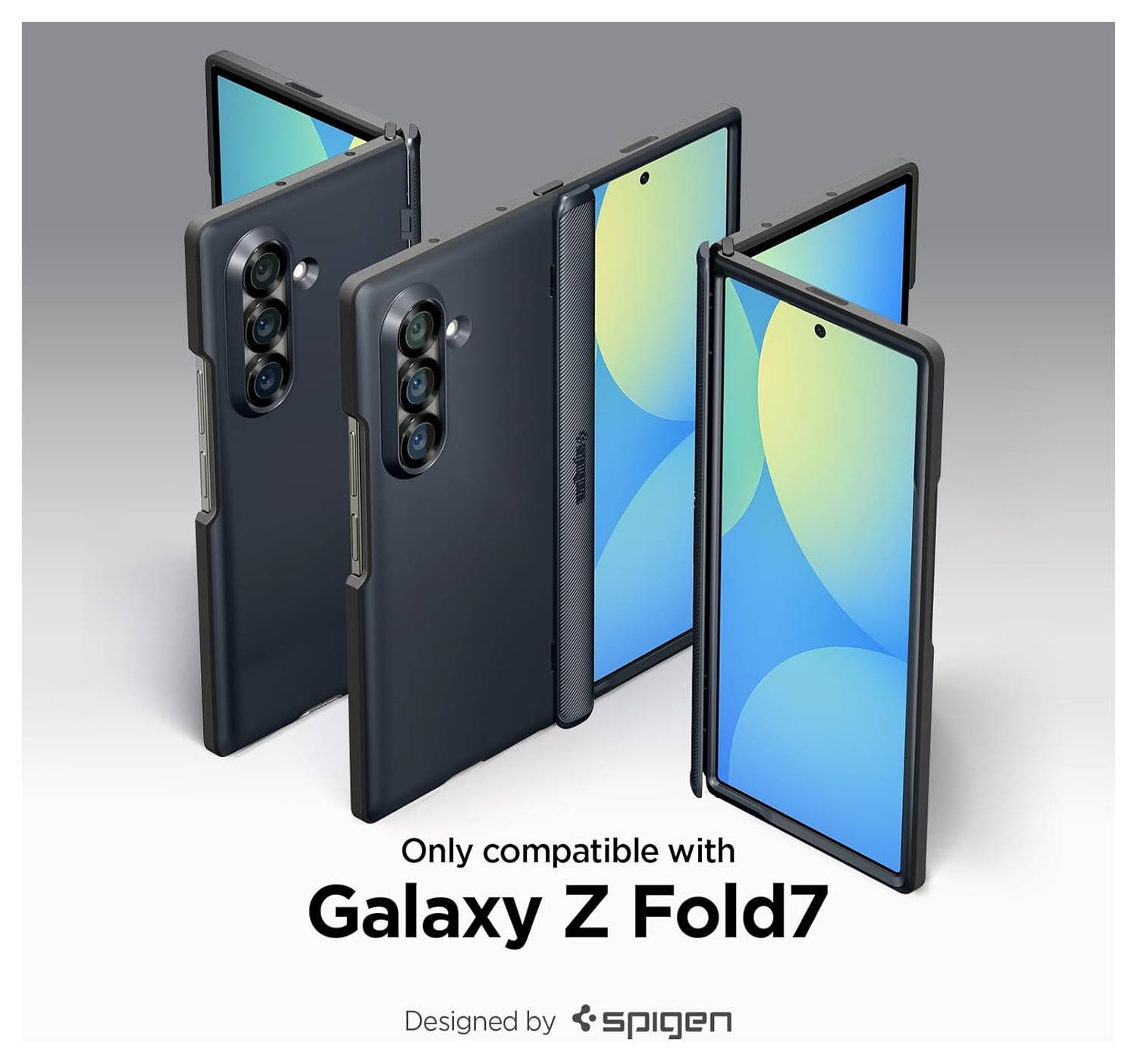 Spigen Slim Armor MagFit Samsung Galaxy Z Fold 7 Hoesje MagSafe Metal Slate afbeelding 7