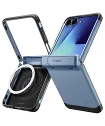 Spigen Tough Armor Samsung Galaxy Z Flip 7 Hoesje MagSafe Back Cover Blauw afbeelding