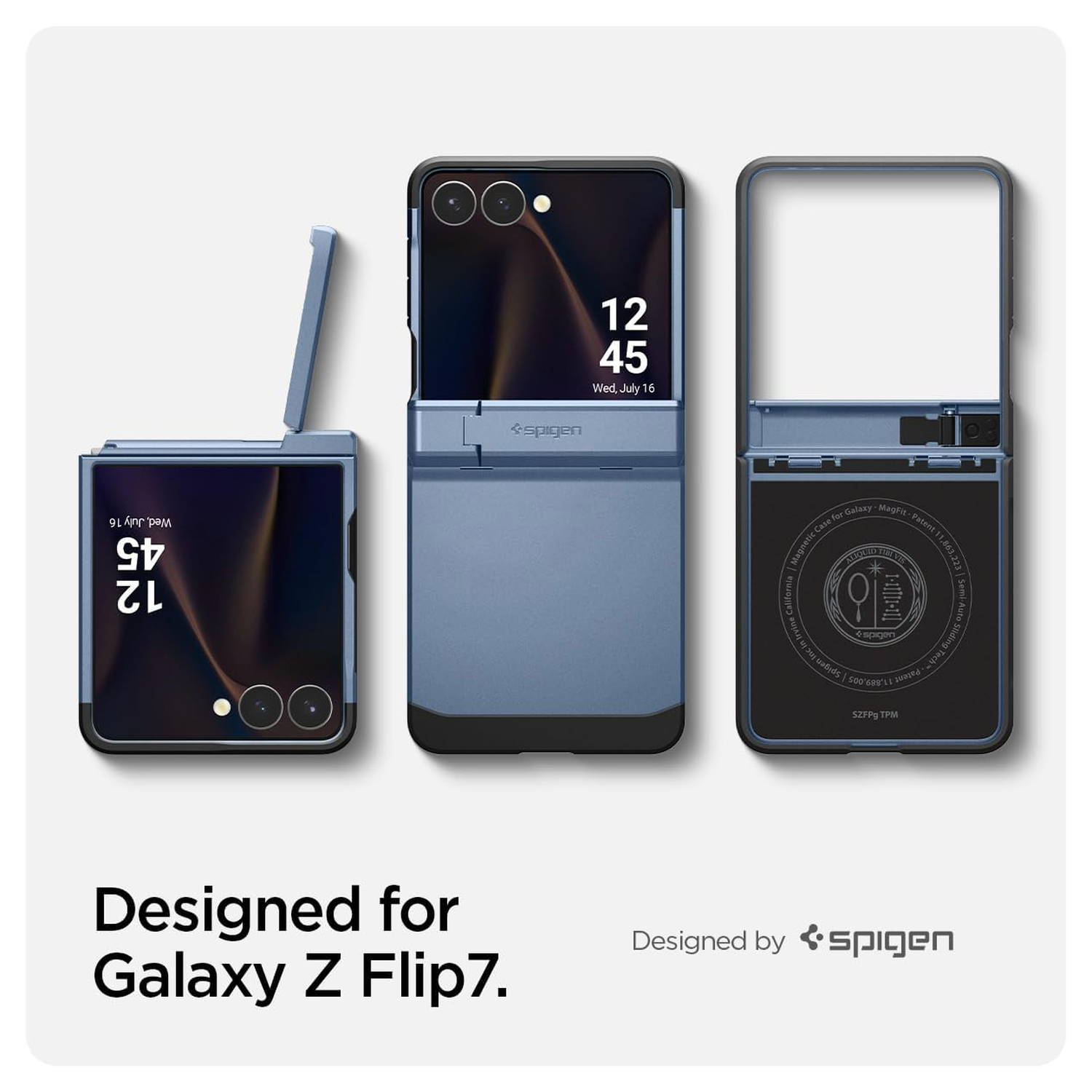 Spigen Tough Armor Samsung Galaxy Z Flip 7 Hoesje MagSafe Back Cover Blauw afbeelding 2