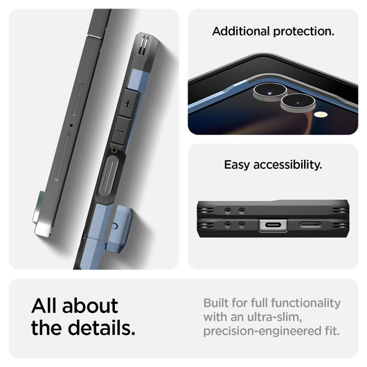 Spigen Tough Armor Samsung Galaxy Z Flip 7 Hoesje MagSafe Back Cover Blauw afbeelding 8