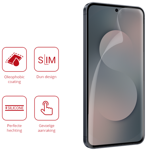 Rosso Samsung Galaxy S25 FE Screen Protector Case Friendly Folie Duo Pack afbeelding 2