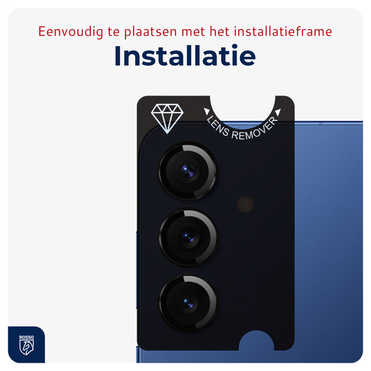 Rosso Samsung Galaxy S25 FE Camera Frame Protector Zwart afbeelding 4