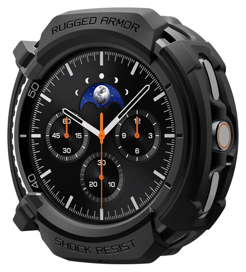 Spigen Rugged Armor - Samsung Galaxy Watch 8 Classic Hoesje Bumper Case - Zwart afbeelding 1