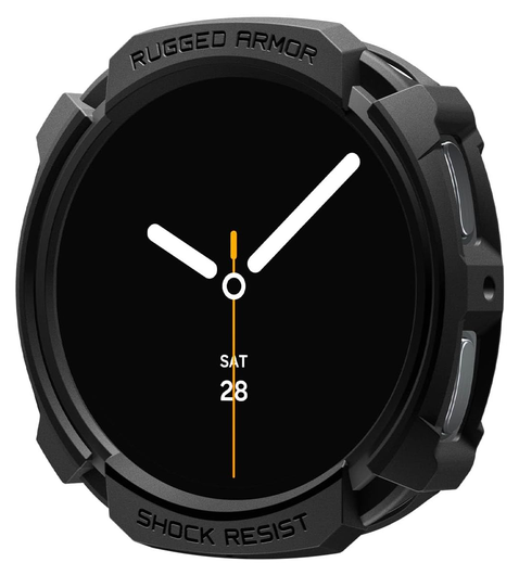 Spigen Rugged Armor - Samsung Galaxy Watch 8 44MM Hoesje Bumper Case - Zwart afbeelding 1