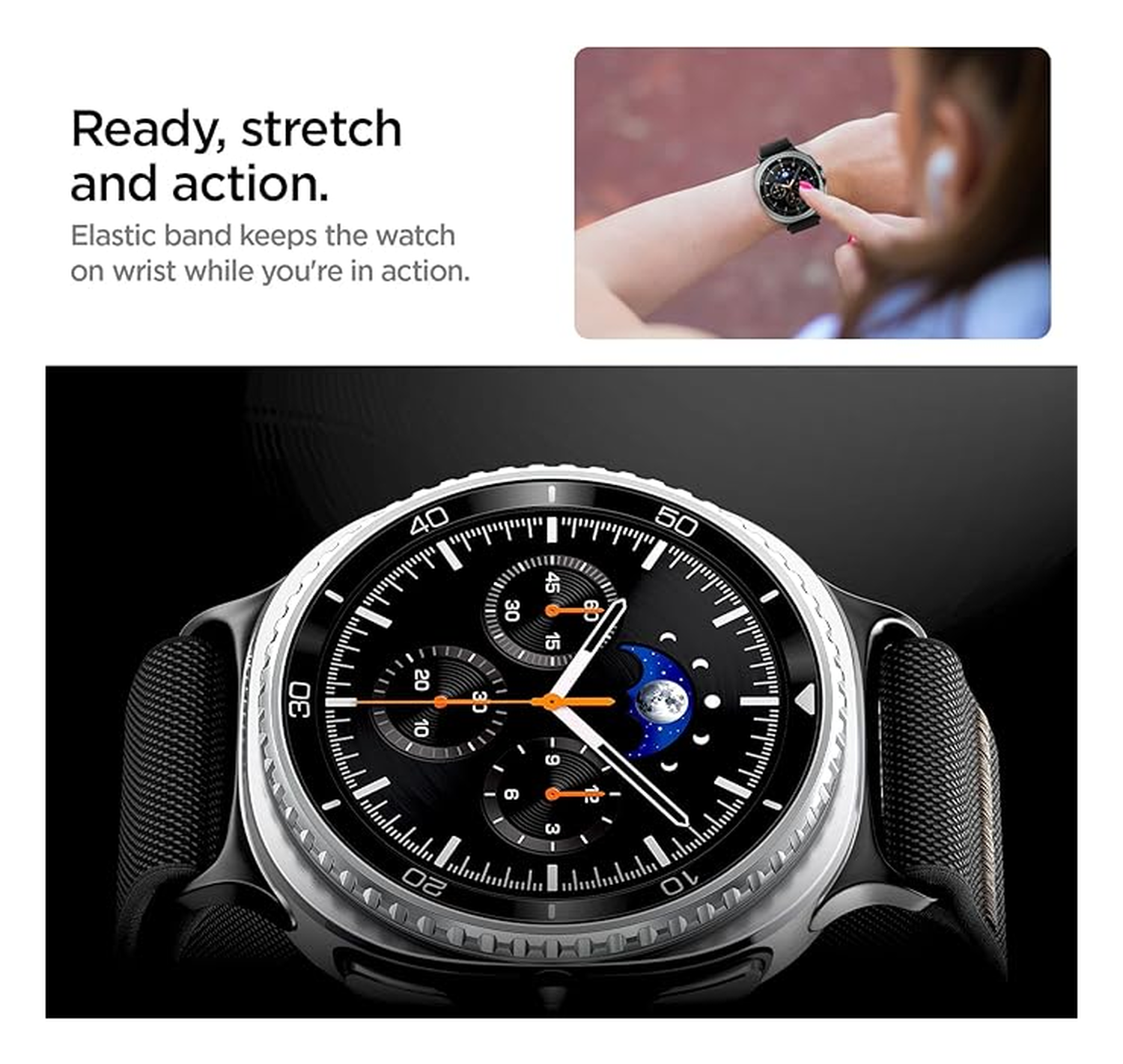Spigen Lite Fit - Samsung Galaxy Watch 8 / Watch 8 Classic - Zwart afbeelding 2