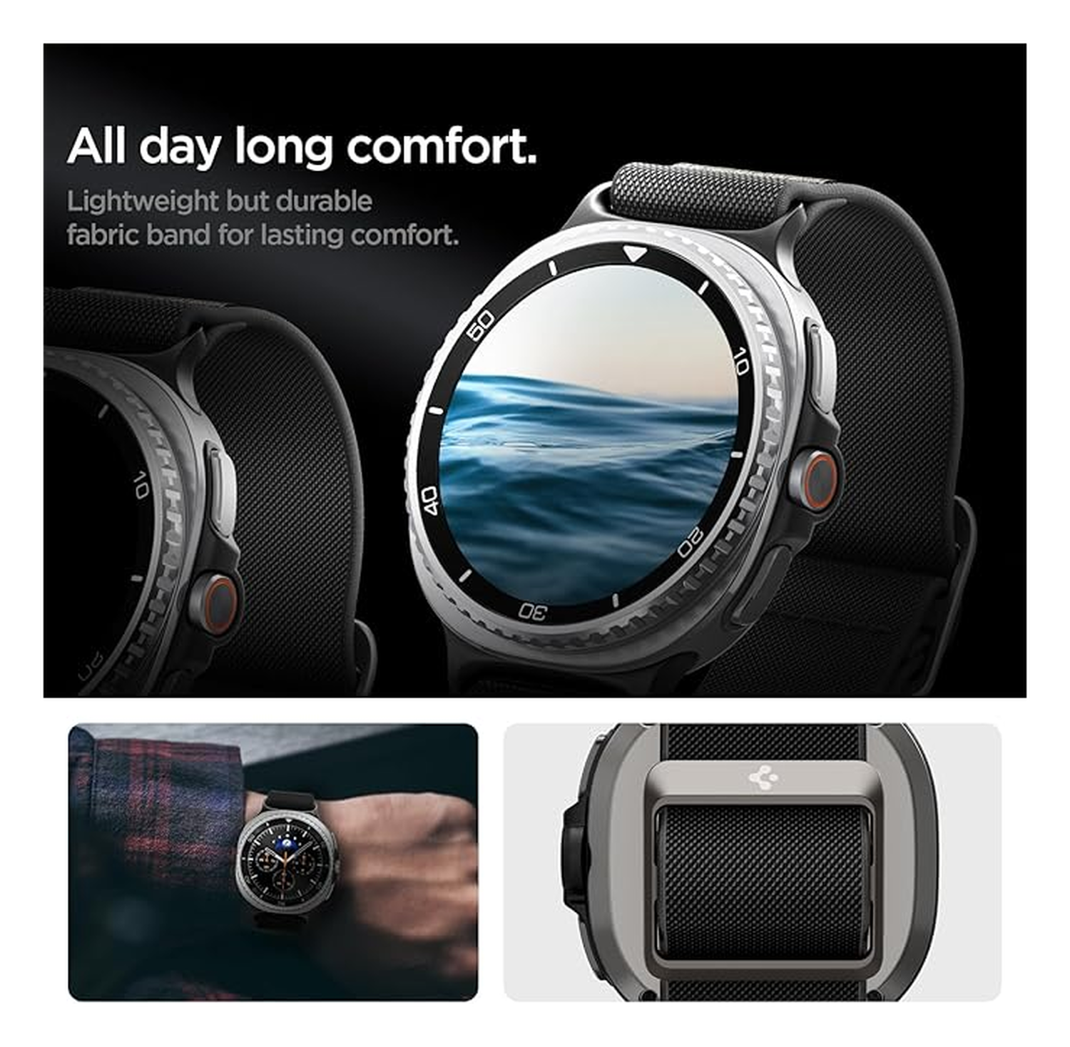 Spigen Lite Fit - Samsung Galaxy Watch 8 / Watch 8 Classic - Zwart afbeelding 3