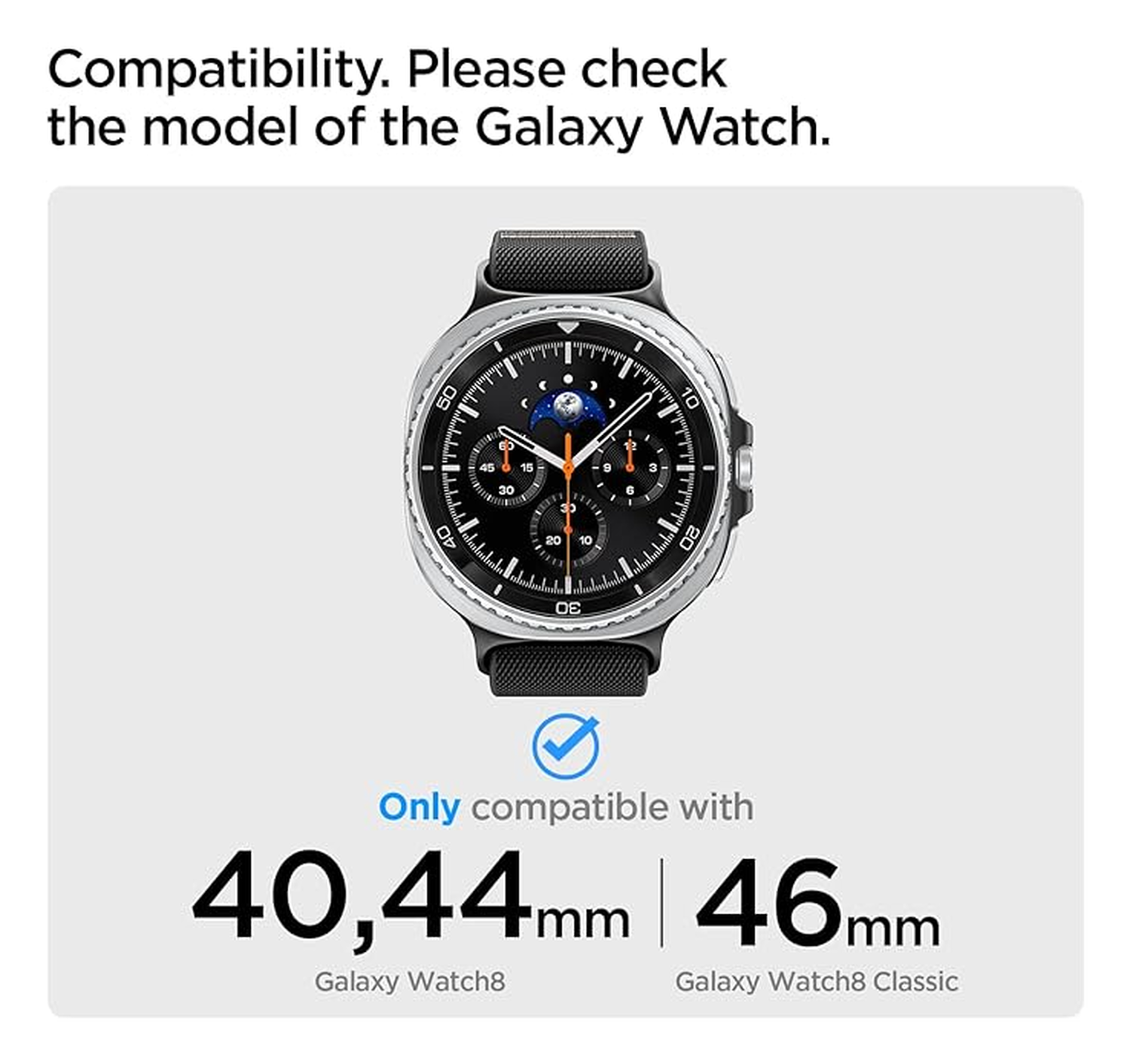 Spigen Lite Fit - Samsung Galaxy Watch 8 / Watch 8 Classic - Zwart afbeelding 6