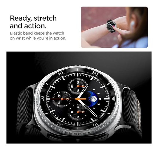 Spigen Lite Fit - Samsung Galaxy Watch 8 / Watch 8 Classic - Zwart afbeelding 2