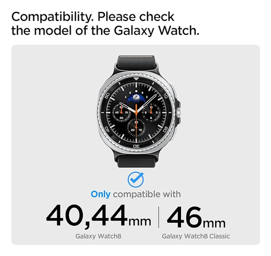 Spigen Lite Fit - Samsung Galaxy Watch 8 / Watch 8 Classic - Zwart afbeelding 6