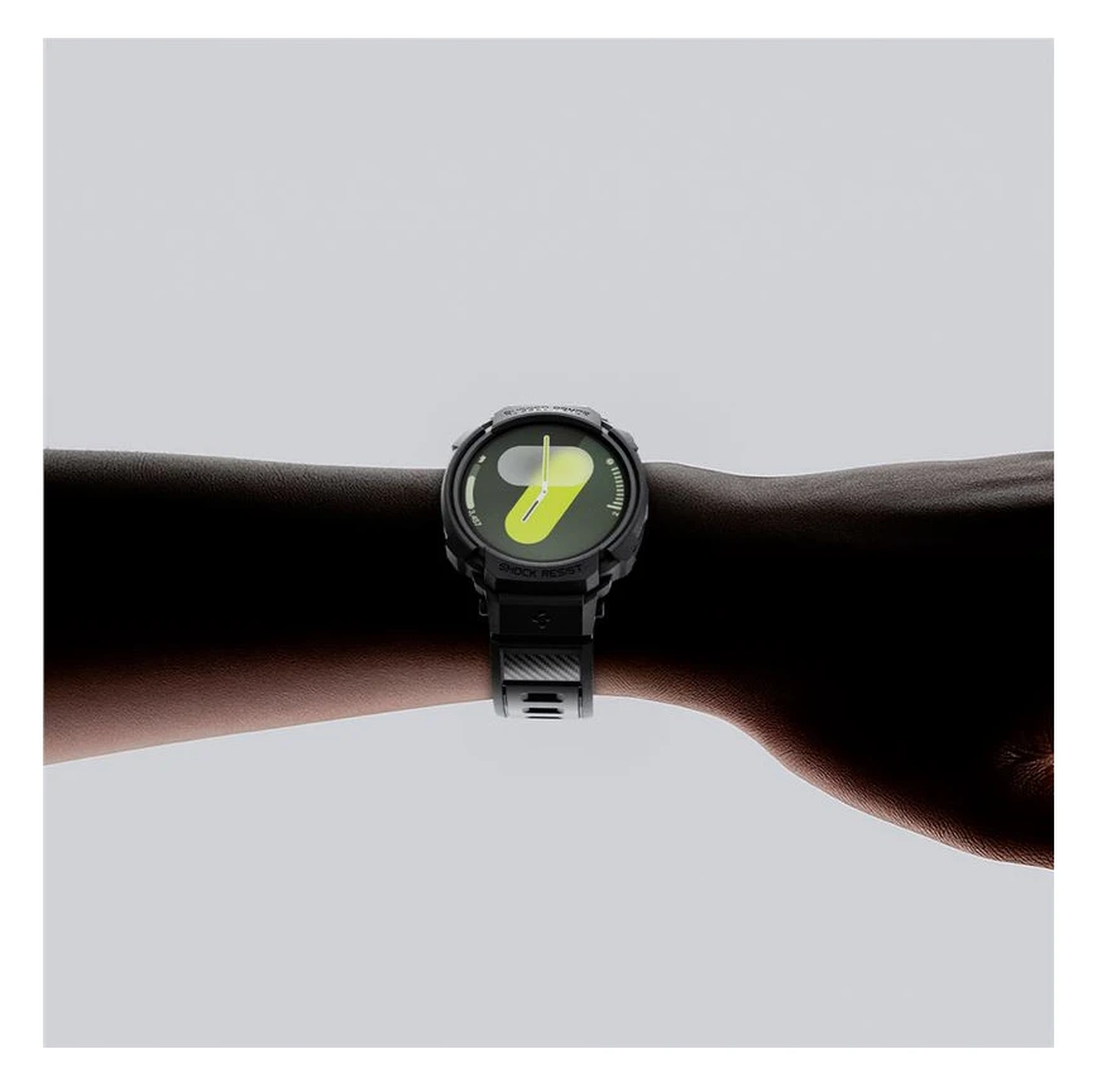 Spigen Rugged Armor Pro - Samsung Galaxy Watch 8 40MM - Hoesje en Bandje - Zwart afbeelding 11