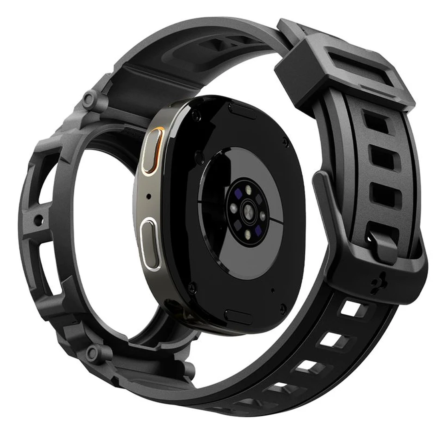 Spigen Rugged Armor Pro - Samsung Galaxy Watch 8 40MM - Hoesje en Bandje - Zwart afbeelding 13