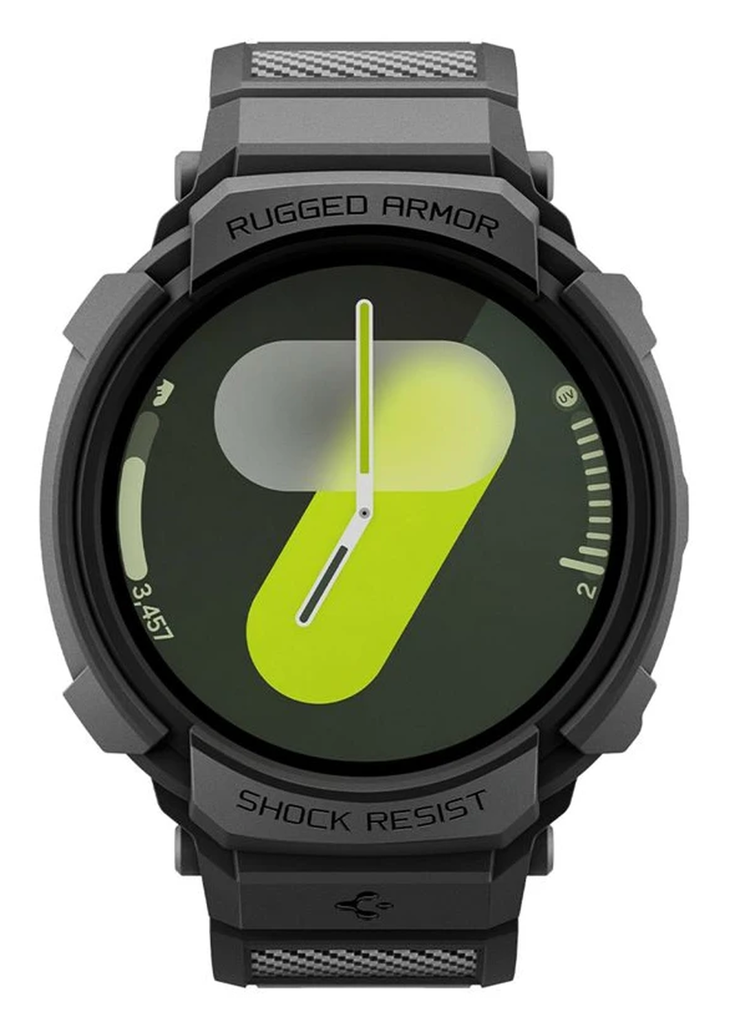 Spigen Rugged Armor Pro - Samsung Galaxy Watch 8 40MM - Hoesje en Bandje - Zwart afbeelding 14