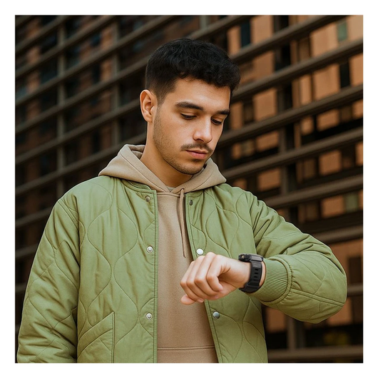 Spigen Rugged Armor Pro - Samsung Galaxy Watch 8 40MM - Hoesje en Bandje - Zwart afbeelding 10