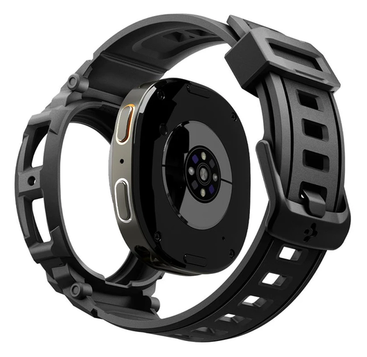 Spigen Rugged Armor Pro - Samsung Galaxy Watch 8 40MM - Hoesje en Bandje - Zwart afbeelding 13