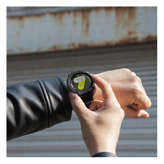 Spigen Rugged Armor Pro - Samsung Galaxy Watch 8 40MM - Hoesje en Bandje - Zwart afbeelding 9