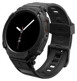 Spigen Rugged Armor Pro - Samsung Galaxy Watch 8 44MM - Hoesje en Bandje - Zwart