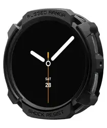 Spigen Rugged Armor - Samsung Galaxy Watch 8 40MM Hoesje Bumper Case - Zwart afbeelding