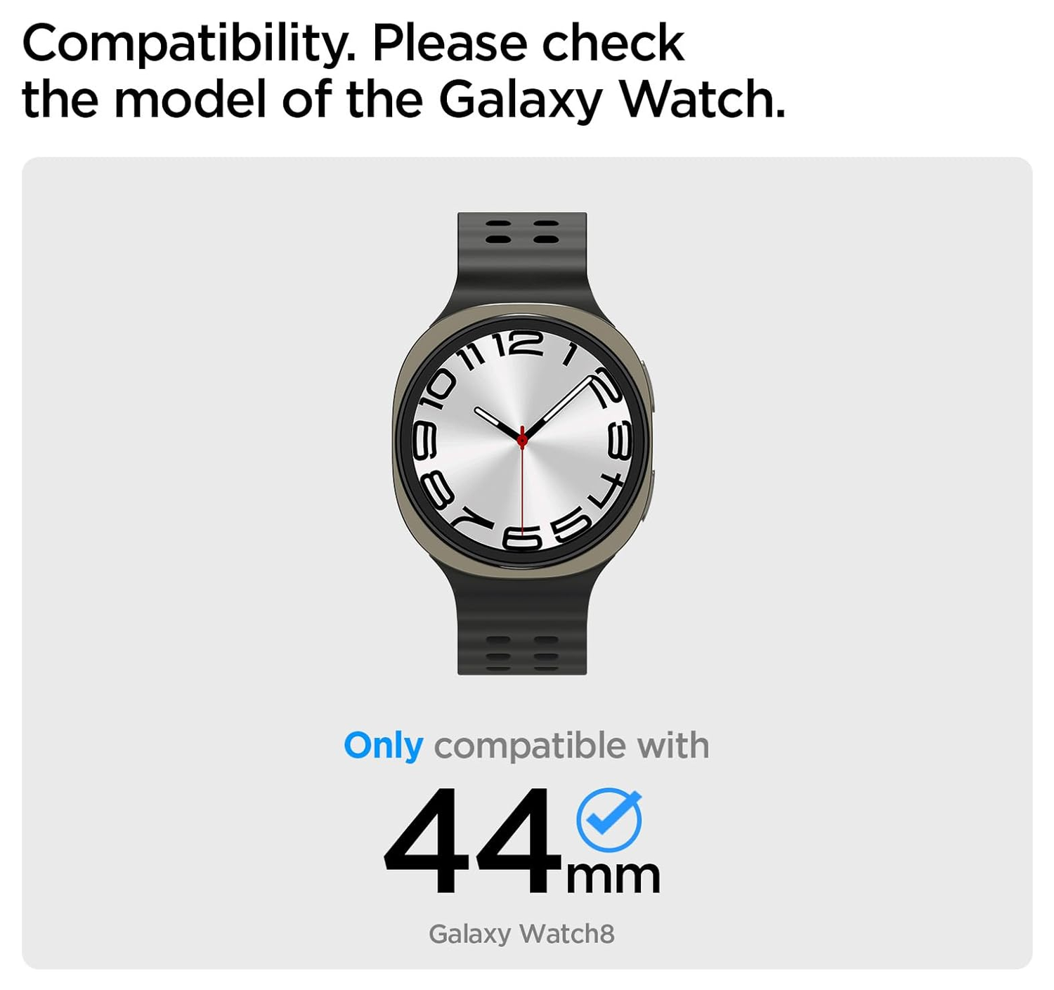 Spigen Samsung Galaxy Watch 8 44MM Bezel Ring Randbeschermer Zwart afbeelding 6