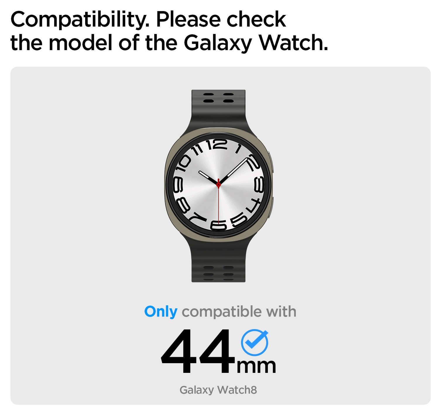 Spigen Samsung Galaxy Watch 8 44MM Bezel Ring Randbeschermer Zilver afbeelding 7