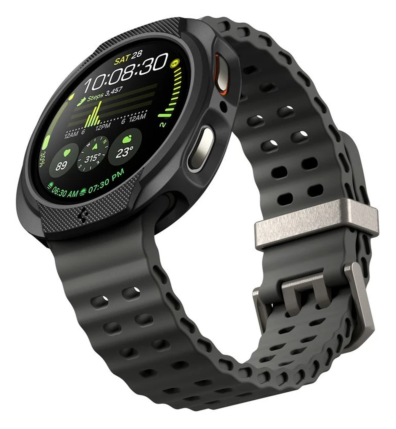 Spigen Liquid Air - Samsung Galaxy Watch 8 44MM Hoesje - Matte Zwart afbeelding 8