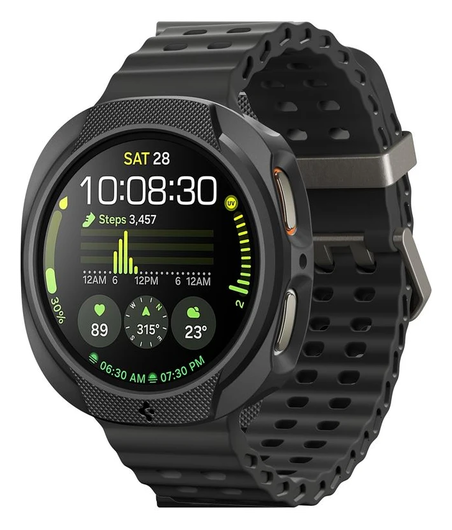 Spigen Liquid Air - Samsung Galaxy Watch 8 44MM Hoesje - Matte Zwart afbeelding 1
