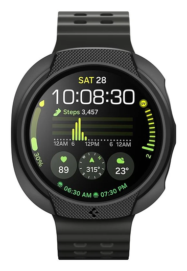 Spigen Liquid Air - Samsung Galaxy Watch 8 44MM Hoesje - Matte Zwart afbeelding 2