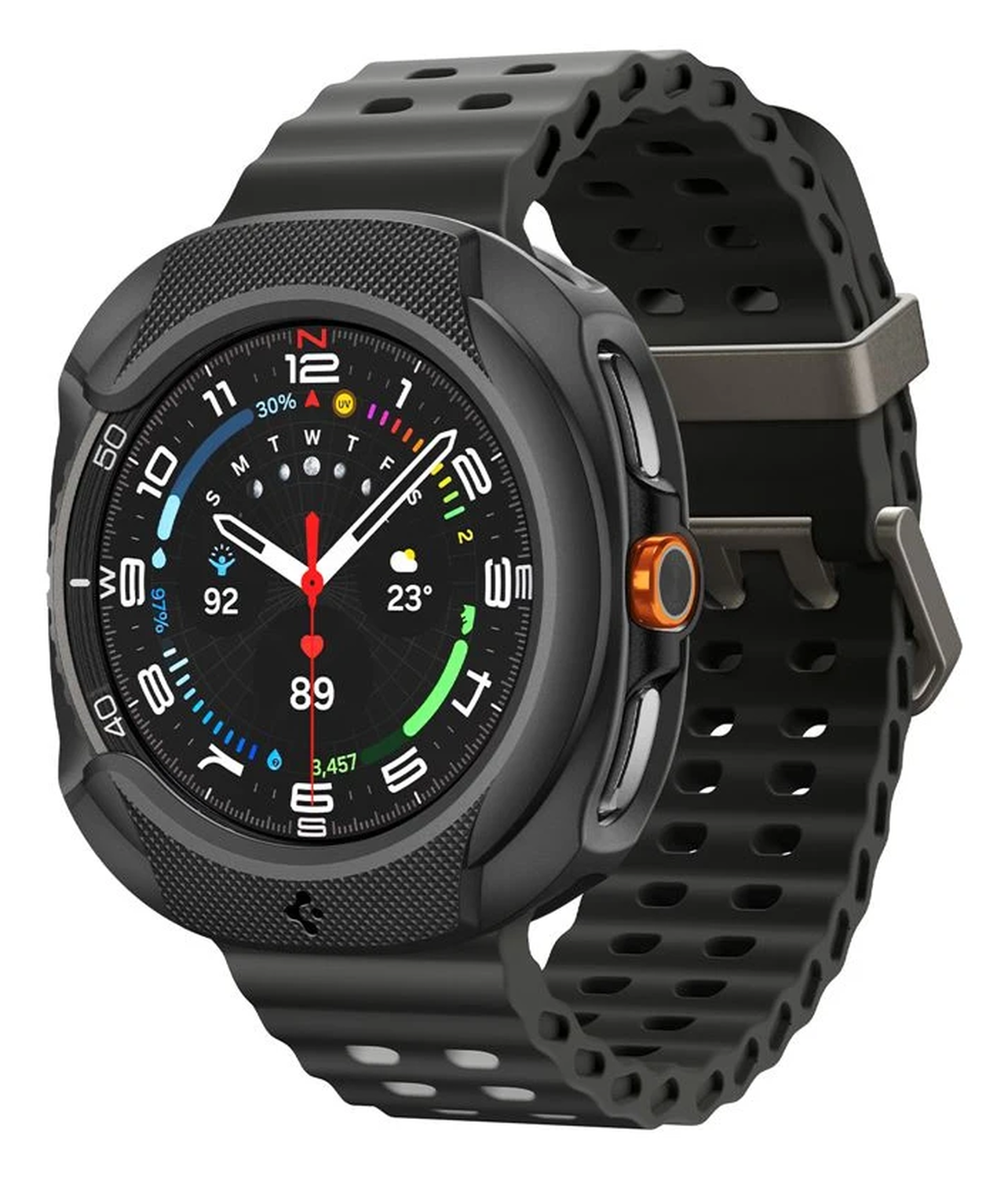 Spigen Liquid Air - Samsung Galaxy Watch 8 Classic Hoesje - Matte Zwart afbeelding 1