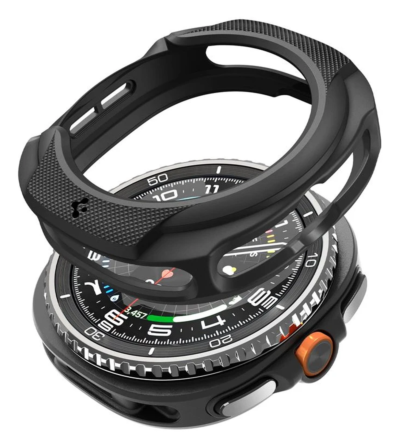 Spigen Liquid Air - Samsung Galaxy Watch 8 Classic Hoesje - Matte Zwart afbeelding 6