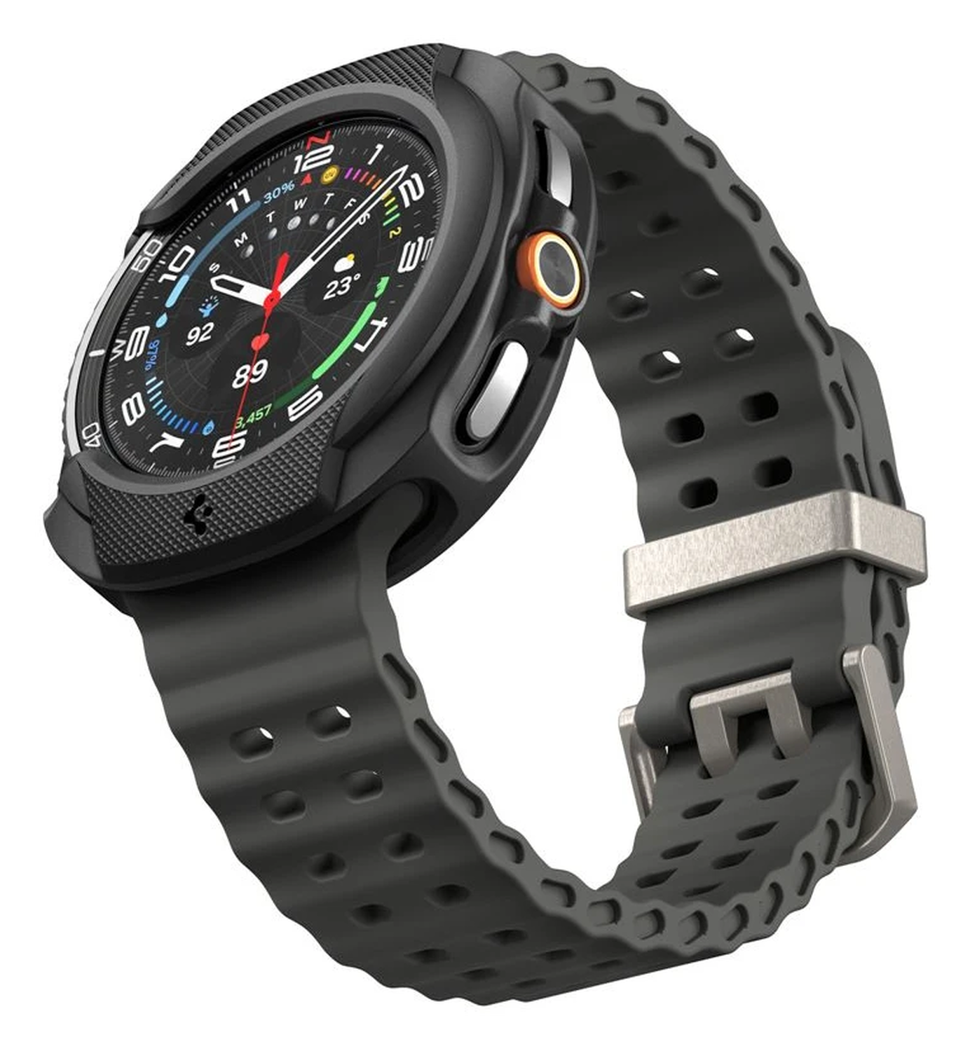 Spigen Liquid Air - Samsung Galaxy Watch 8 Classic Hoesje - Matte Zwart afbeelding 8