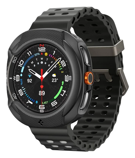 Spigen Liquid Air - Samsung Galaxy Watch 8 Classic Hoesje - Matte Zwart afbeelding 1