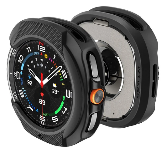 Spigen Liquid Air - Samsung Galaxy Watch 8 Classic Hoesje - Matte Zwart afbeelding 7