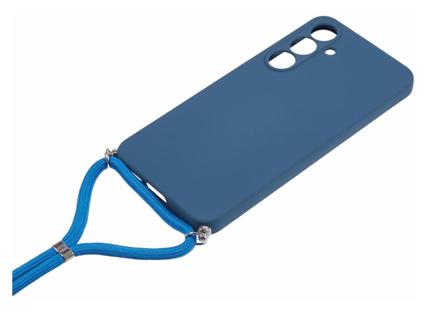 Samsung Galaxy S25 FE Hoesje met Koord en Camera Bescherming Blauw afbeelding 3