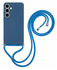 Samsung Galaxy S25 FE Hoesje met Koord en Camera Bescherming Blauw