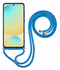 Samsung Galaxy S25 FE Hoesje met Koord en Camera Bescherming Blauw afbeelding 2
