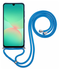 Samsung Galaxy A17 Hoesje met Koord en Camera Bescherming Back Cover Blauw afbeelding 2