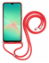 Samsung Galaxy A17 Hoesje met Koord en Camera Bescherming Back Cover Rood afbeelding 2