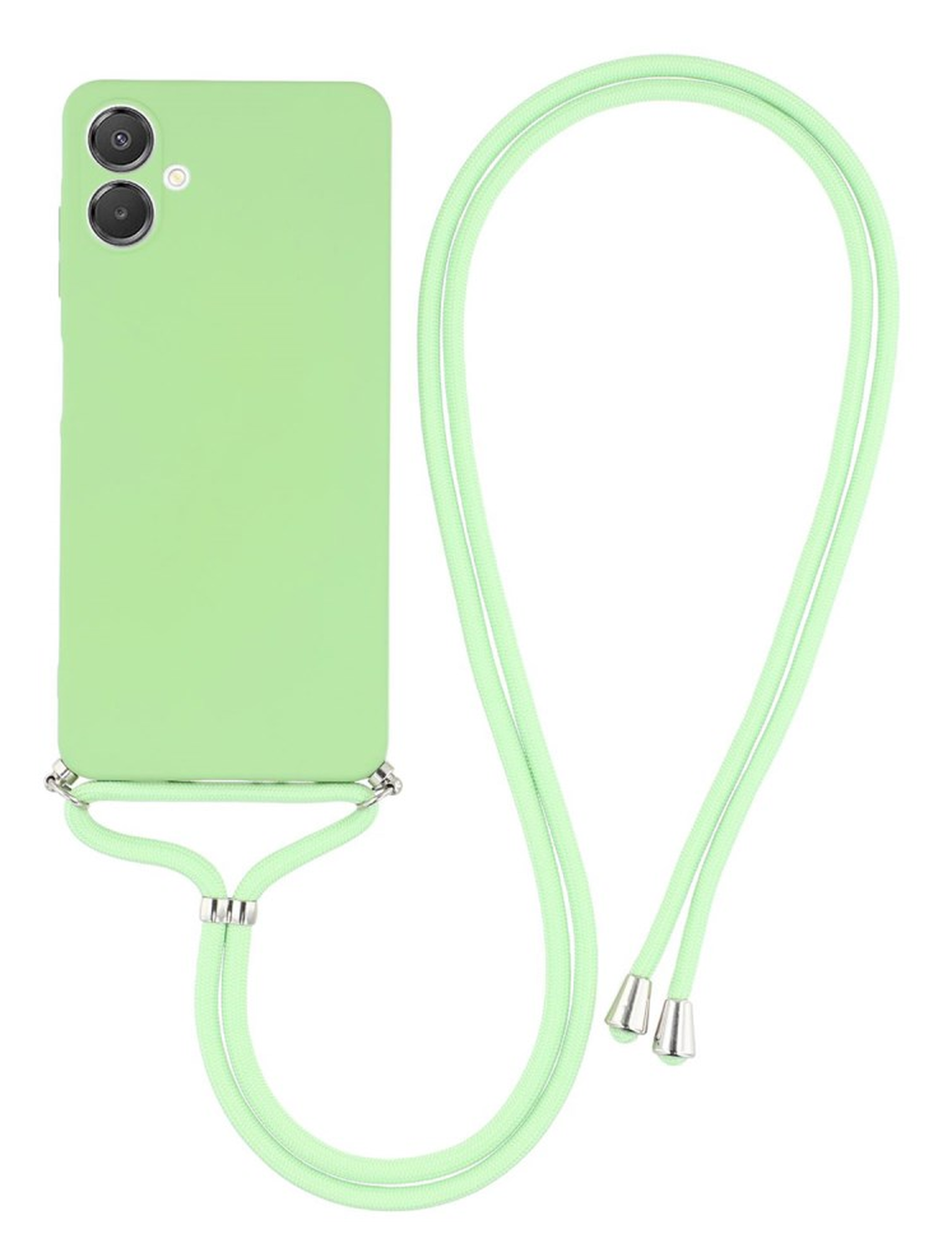 Samsung Galaxy A07 Hoesje met Koord en Camera Bescherming Back Cover Groen afbeelding 1
