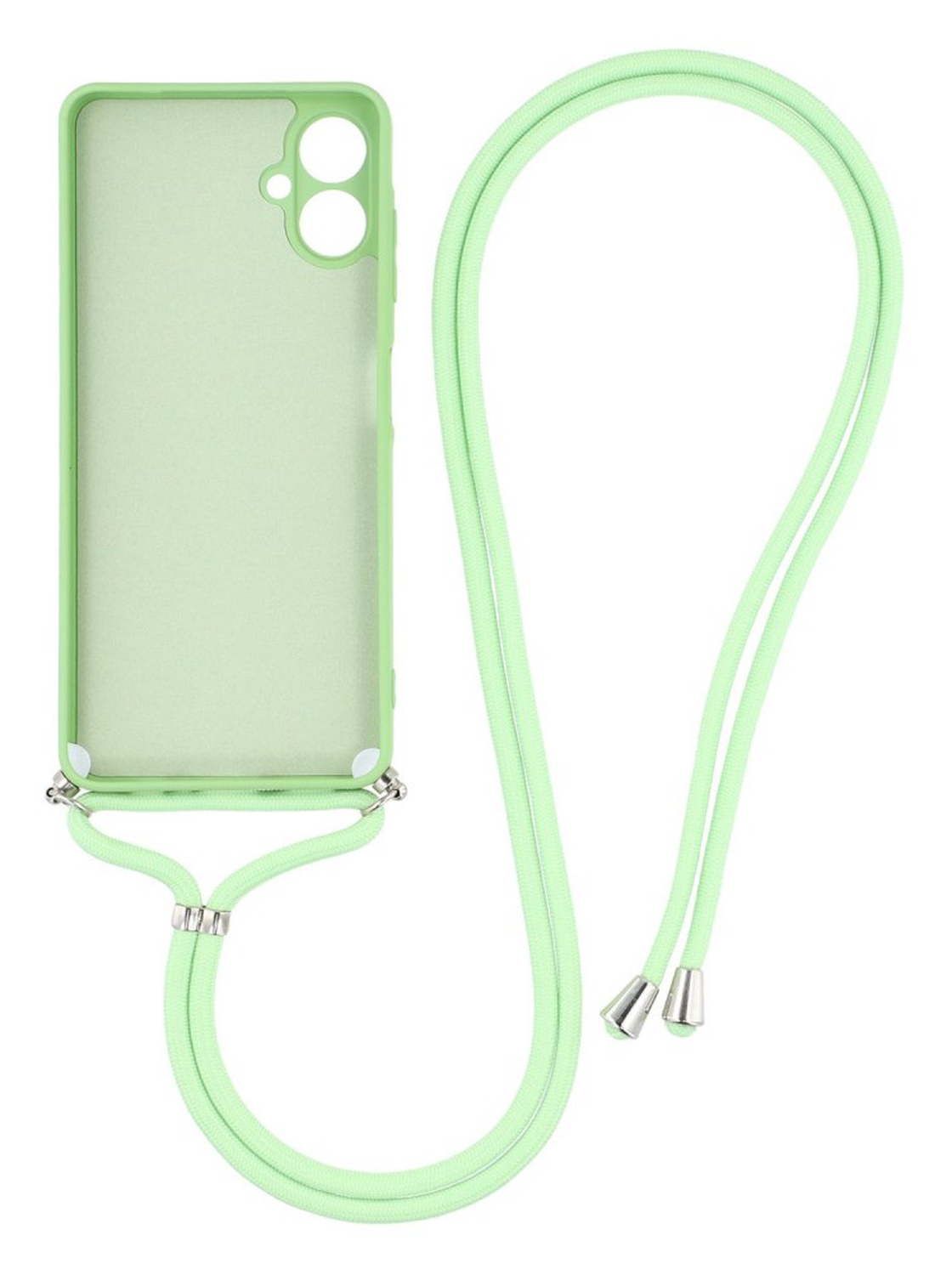 Samsung Galaxy A07 Hoesje met Koord en Camera Bescherming Back Cover Groen afbeelding 2