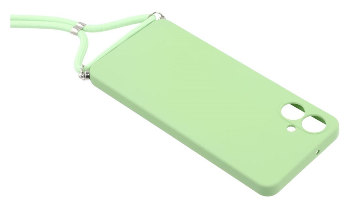 Samsung Galaxy A07 Hoesje met Koord en Camera Bescherming Back Cover Groen afbeelding 4