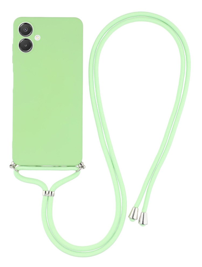 Samsung Galaxy A07 Hoesje met Koord en Camera Bescherming Back Cover Groen afbeelding 1