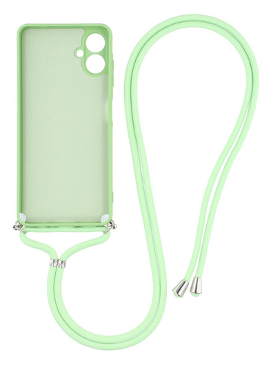 Samsung Galaxy A07 Hoesje met Koord en Camera Bescherming Back Cover Groen afbeelding 2