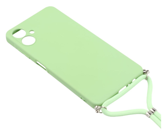 Samsung Galaxy A07 Hoesje met Koord en Camera Bescherming Back Cover Groen afbeelding 3