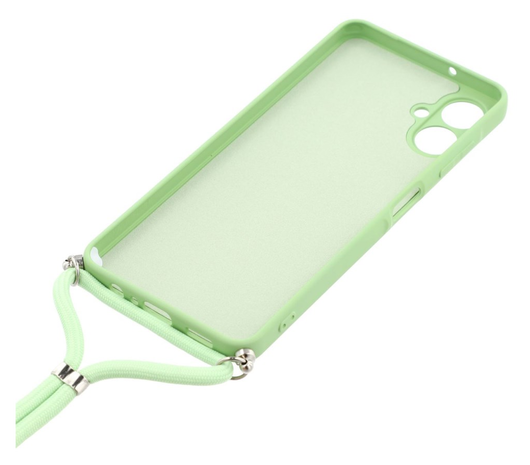 Samsung Galaxy A07 Hoesje met Koord en Camera Bescherming Back Cover Groen afbeelding 5